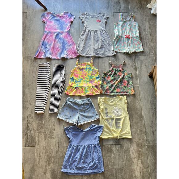 Toddler Girls Kids Huge Lot Set of 10 Piece Outfit Wardrobe Mix & Match 5T 5